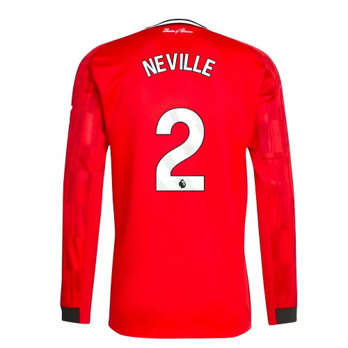 2025-2026 Man Utd Long Sleeve Home Shirt (Neville 2)