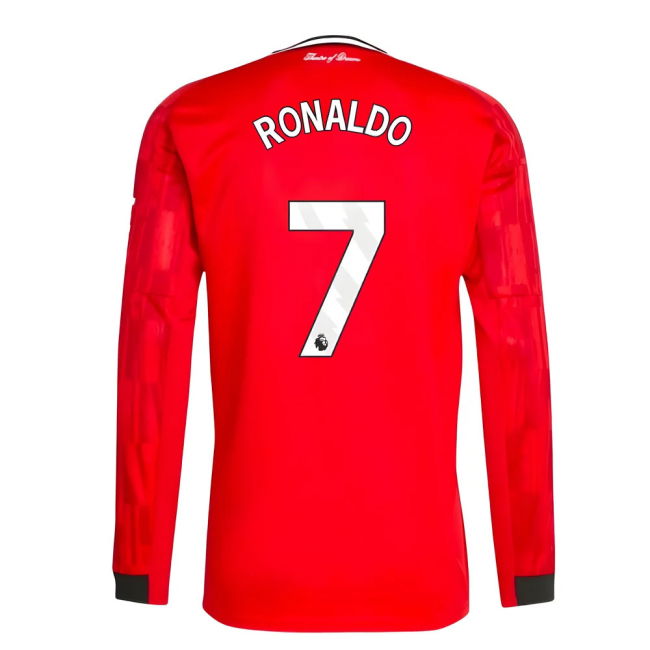 2025-2026 Man Utd Long Sleeve Home Shirt (Ronaldo 7)