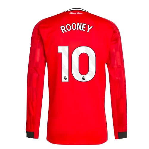 2025-2026 Man Utd Long Sleeve Home Shirt (Rooney 10)