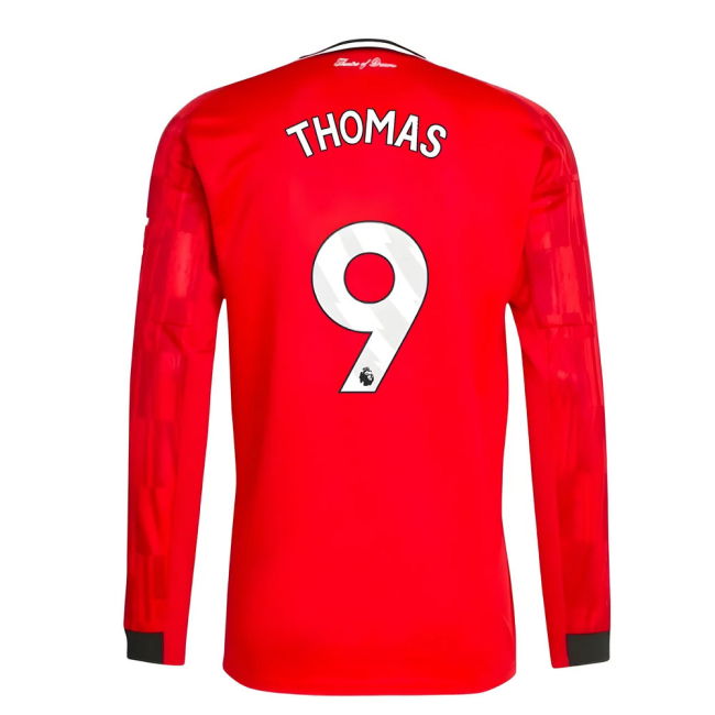 2025-2026 Man Utd Long Sleeve Home Shirt (Thomas 9)