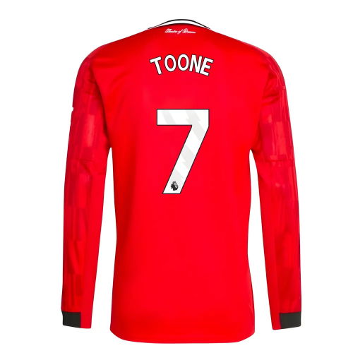 2025-2026 Man Utd Long Sleeve Home Shirt (Toone 7)