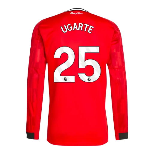 2025-2026 Man Utd Long Sleeve Home Shirt (Ugarte 25)