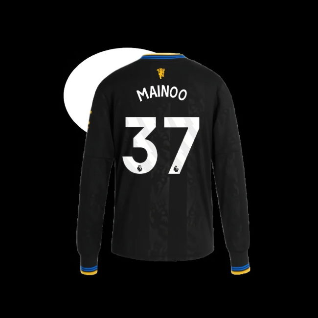 2025-2026 Man Utd Long Sleeve Third Shirt (Kids) (Mainoo 37)