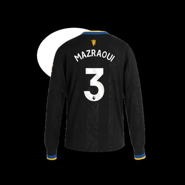 2025-2026 Man Utd Long Sleeve Third Shirt (Kids) (Mazraoui 3)