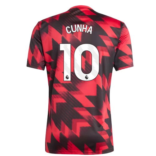 2025-2026 Man Utd Pre-Match Shirt (Red) (Cunha 10)