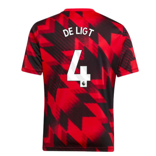 2025-2026 Man Utd Pre-Match Shirt (Red) - Kids (De Ligt 4)