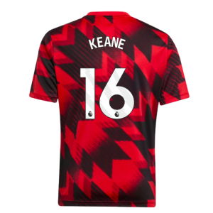 2025-2026 Man Utd Pre-Match Shirt (Red) - Kids (Keane 16)