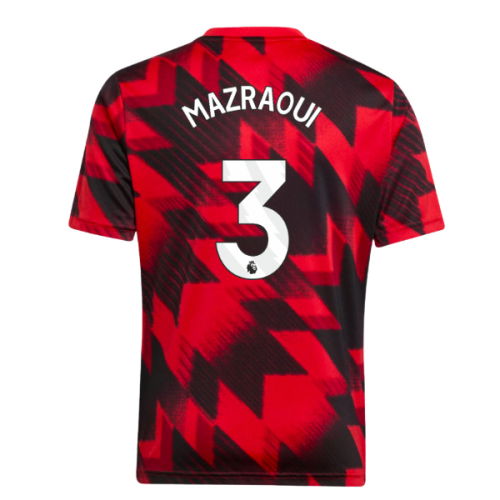 2025-2026 Man Utd Pre-Match Shirt (Red) - Kids (Mazraoui 3)