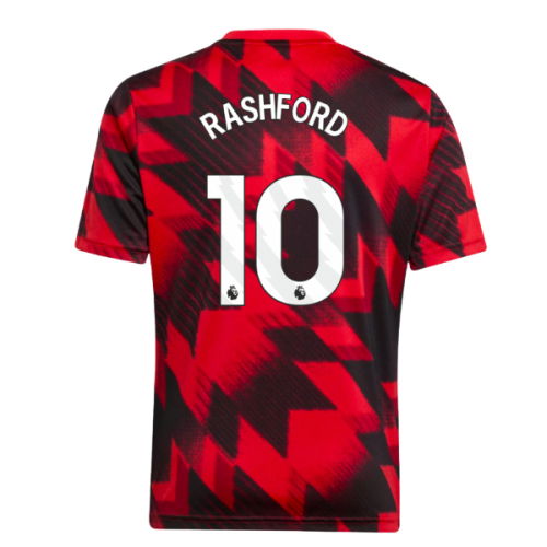 2025-2026 Man Utd Pre-Match Shirt (Red) - Kids (Rashford 10)