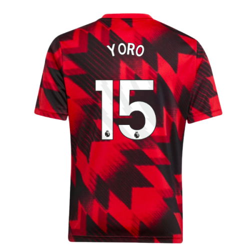 2025-2026 Man Utd Pre-Match Shirt (Red) - Kids (Yoro 15)