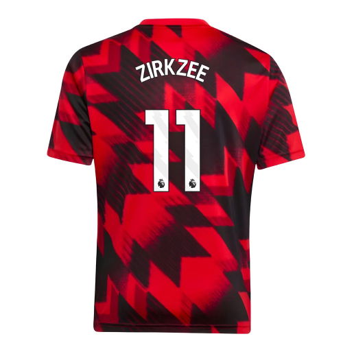 2025-2026 Man Utd Pre-Match Shirt (Red) - Kids (Zirkzee 11)