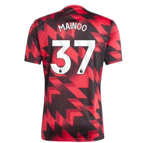 2025-2026 Man Utd Pre-Match Shirt (Red) (Mainoo 37)