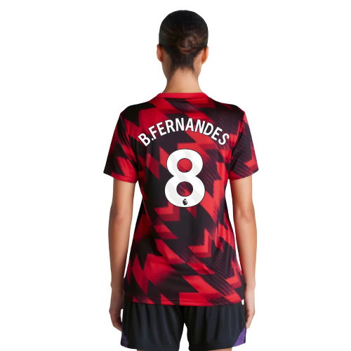 2025-2026 Man Utd Pre-Match Shirt (Red) - Womens (B.Fernandes 8)