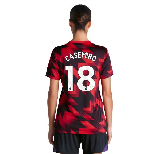 2025-2026 Man Utd Pre-Match Shirt (Red) - Womens (Casemiro 18)