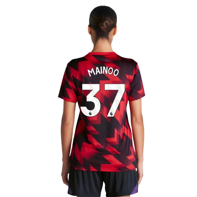 2025-2026 Man Utd Pre-Match Shirt (Red) - Womens (Mainoo 37)
