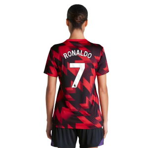2025-2026 Man Utd Pre-Match Shirt (Red) - Womens (Ronaldo 7)