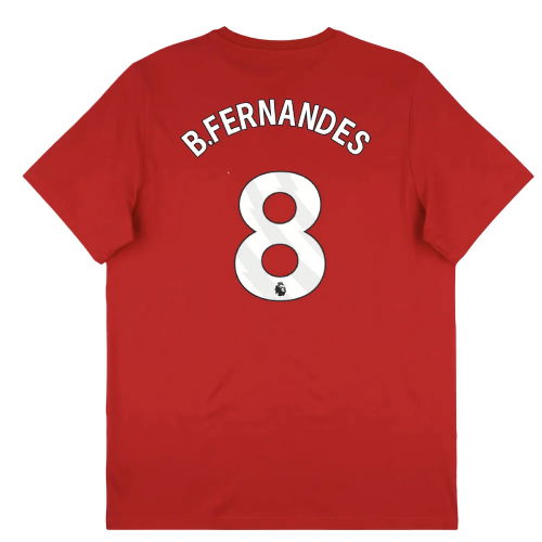 2025-2026 Man Utd Seasonal Graphic Tee (Red) (B.Fernandes 8)