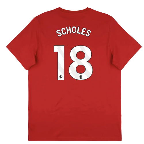 2025-2026 Man Utd Seasonal Graphic Tee (Red) (Scholes 18)