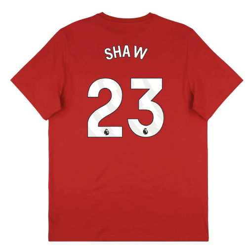 2025-2026 Man Utd Seasonal Graphic Tee (Red) (Shaw 23)