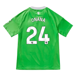 2025-2026 Man Utd Third Goalkeeper Shirt (Green) - Kids (Onana 24)