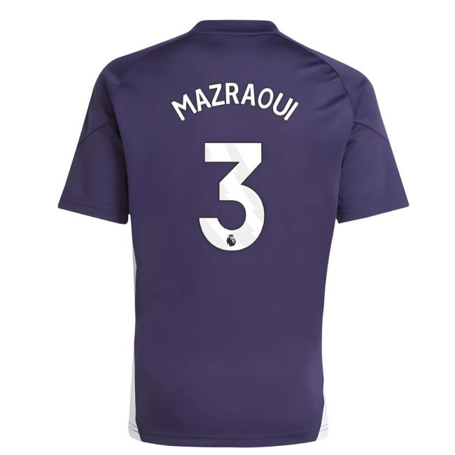 2025-2026 Man Utd Training Jersey (Aurora Plum) - Kids (Mazraoui 3)