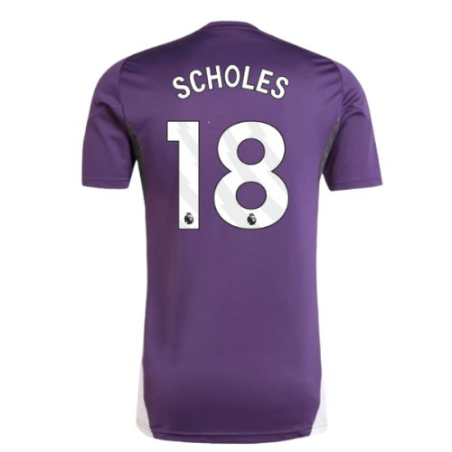 2025-2026 Man Utd Training Jersey (Aurora Plum) (Scholes 18)