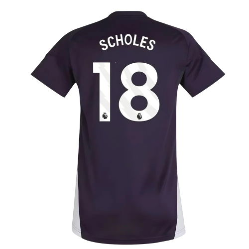 2025-2026 Man Utd Training Jersey (Aurora Plum) - Womens (Scholes 18)