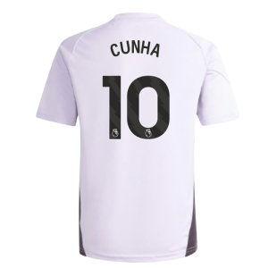 2025-2026 Man Utd Training Jersey (Purple Tint) - Kids (Cunha 10)