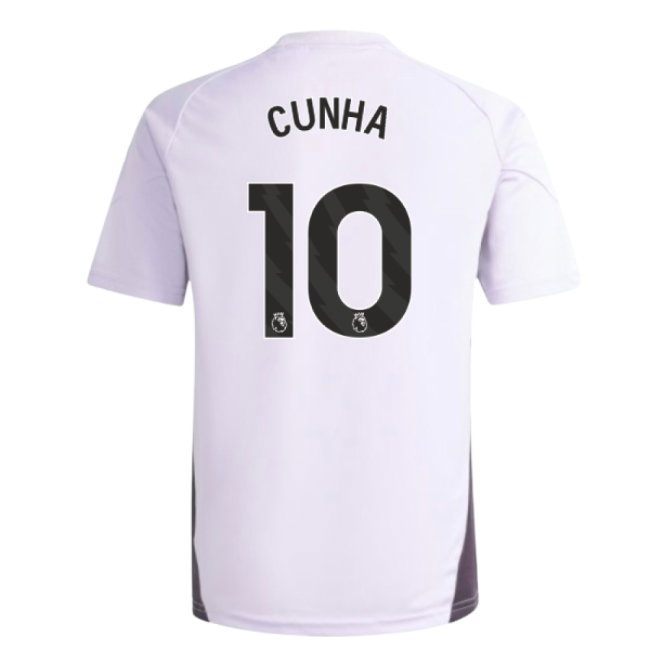 2025-2026 Man Utd Training Jersey (Purple Tint) - Kids (Cunha 10)