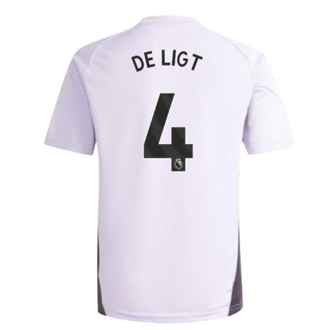2025-2026 Man Utd Training Jersey (Purple Tint) - Kids (De Ligt 4)