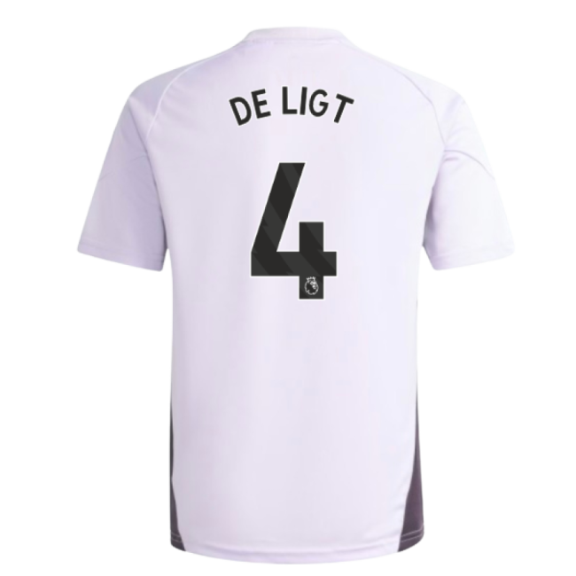 2025-2026 Man Utd Training Jersey (Purple Tint) - Kids (De Ligt 4)