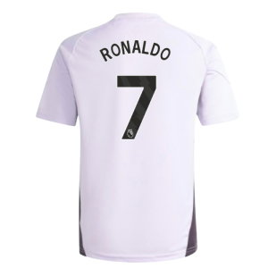 2025-2026 Man Utd Training Jersey (Purple Tint) - Kids (Ronaldo 7)