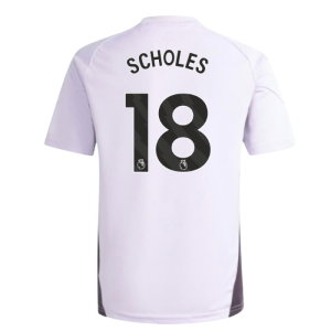 2025-2026 Man Utd Training Jersey (Purple Tint) - Kids (Scholes 18)