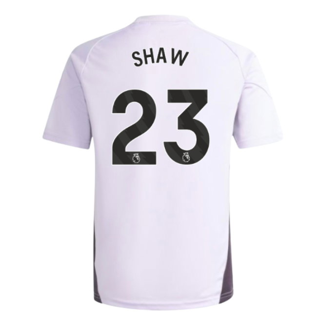 2025-2026 Man Utd Training Jersey (Purple Tint) - Kids (Shaw 23)