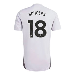 2025-2026 Man Utd Training Jersey (Purple Tint) (Scholes 18)