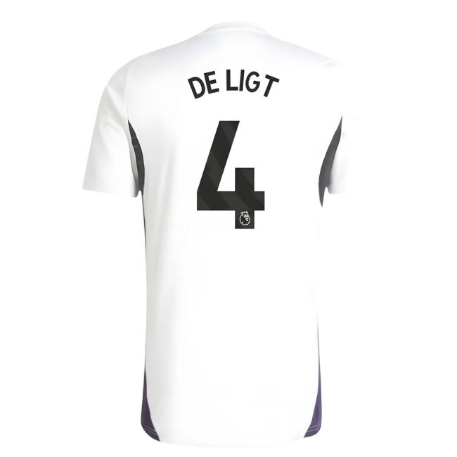2025-2026 Man Utd Training Jersey (White) (De Ligt 4)