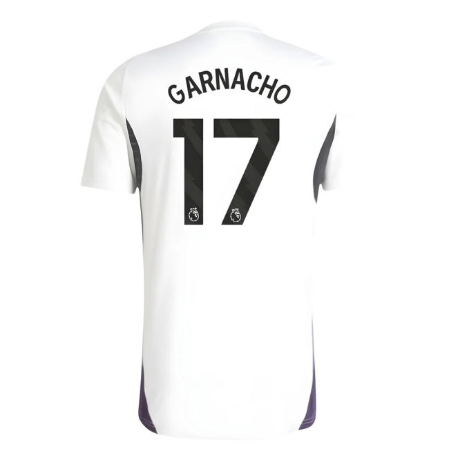2025-2026 Man Utd Training Jersey (White) (Garnacho 17)