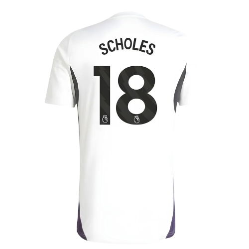2025-2026 Man Utd Training Jersey (White) (Scholes 18)