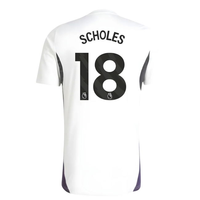 2025-2026 Man Utd Training Jersey (White) (Scholes 18)