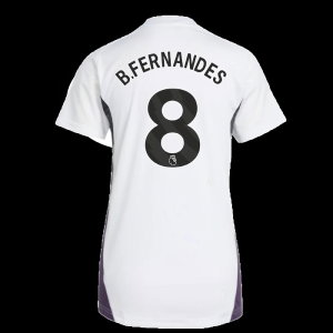 2025-2026 Man Utd Training Jersey (White) - Womens (B.Fernandes 8)