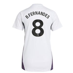 2025-2026 Man Utd Training Jersey (White) - Womens (B.Fernandes 8)