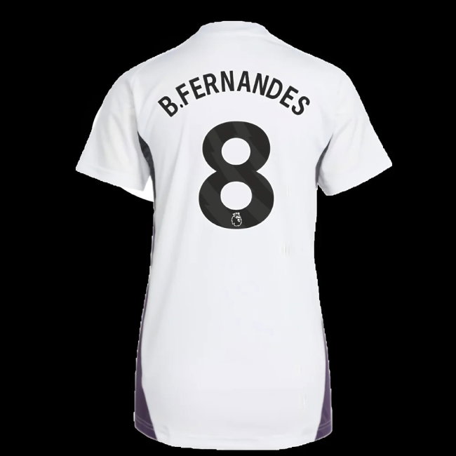 2025-2026 Man Utd Training Jersey (White) - Womens (B.Fernandes 8)