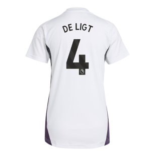 2025-2026 Man Utd Training Jersey (White) - Womens (De Ligt 4)
