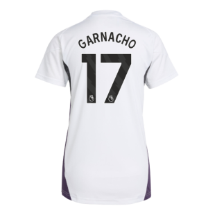 2025-2026 Man Utd Training Jersey (White) - Womens (Garnacho 17)