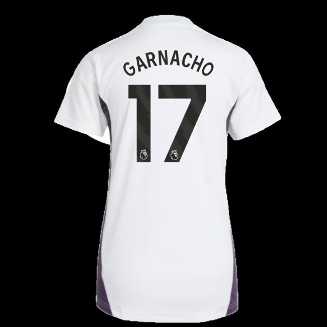 2025-2026 Man Utd Training Jersey (White) - Womens (Garnacho 17)