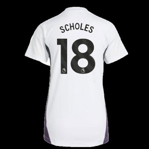 2025-2026 Man Utd Training Jersey (White) - Womens (Scholes 18)