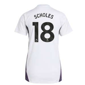 2025-2026 Man Utd Training Jersey (White) - Womens (Scholes 18)