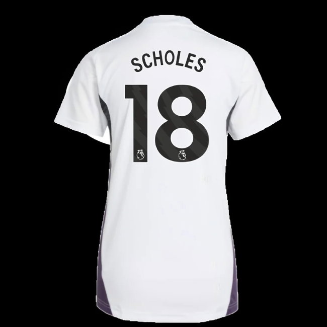 2025-2026 Man Utd Training Jersey (White) - Womens (Scholes 18)