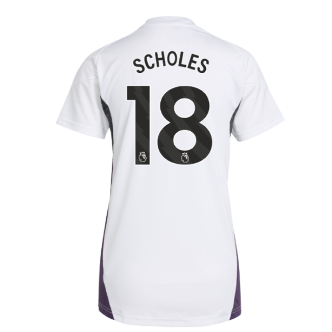 2025-2026 Man Utd Training Jersey (White) - Womens (Scholes 18)