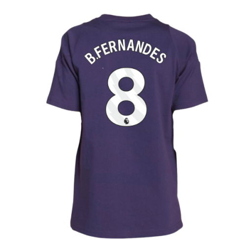 2025-2026 Man Utd Training Tee (Aurora Plum) - Kids (B.Fernandes 8)